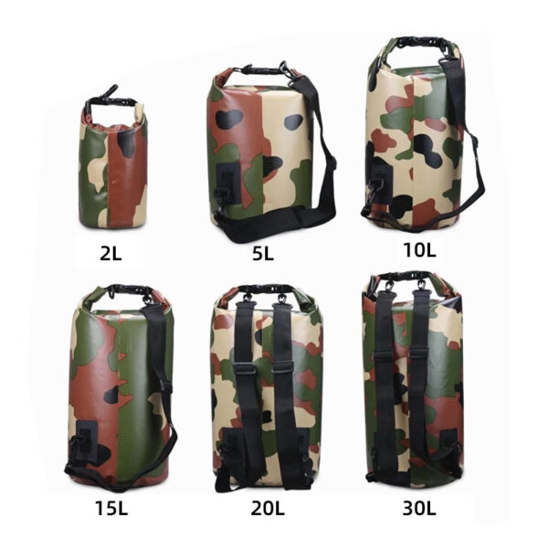 Camouflage PVC Waterproof Dry Bag in Different Capacity