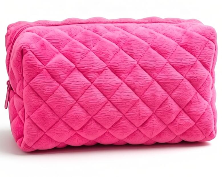 Quilted Terry Cloth Makeup Bag